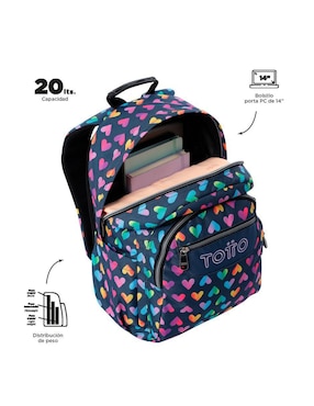 Mochila escolar Totto Acuarela para niña