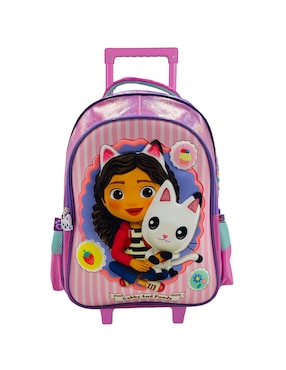 Mochila con ruedas escolar gabby's dollhouse Fotorama patches para niña