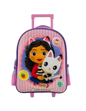 Mochila con ruedas escolar gabby's dollhouse Fotorama patches para niña