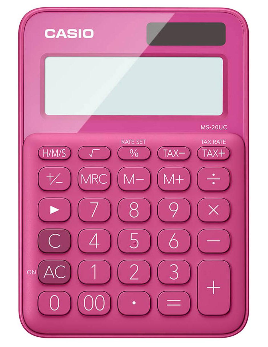 Calculadora de escritorio Casio rosa obscuro 