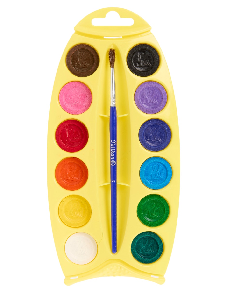 Acuarelas pastilla 12 colores Acuarelas pastilla 12 colores