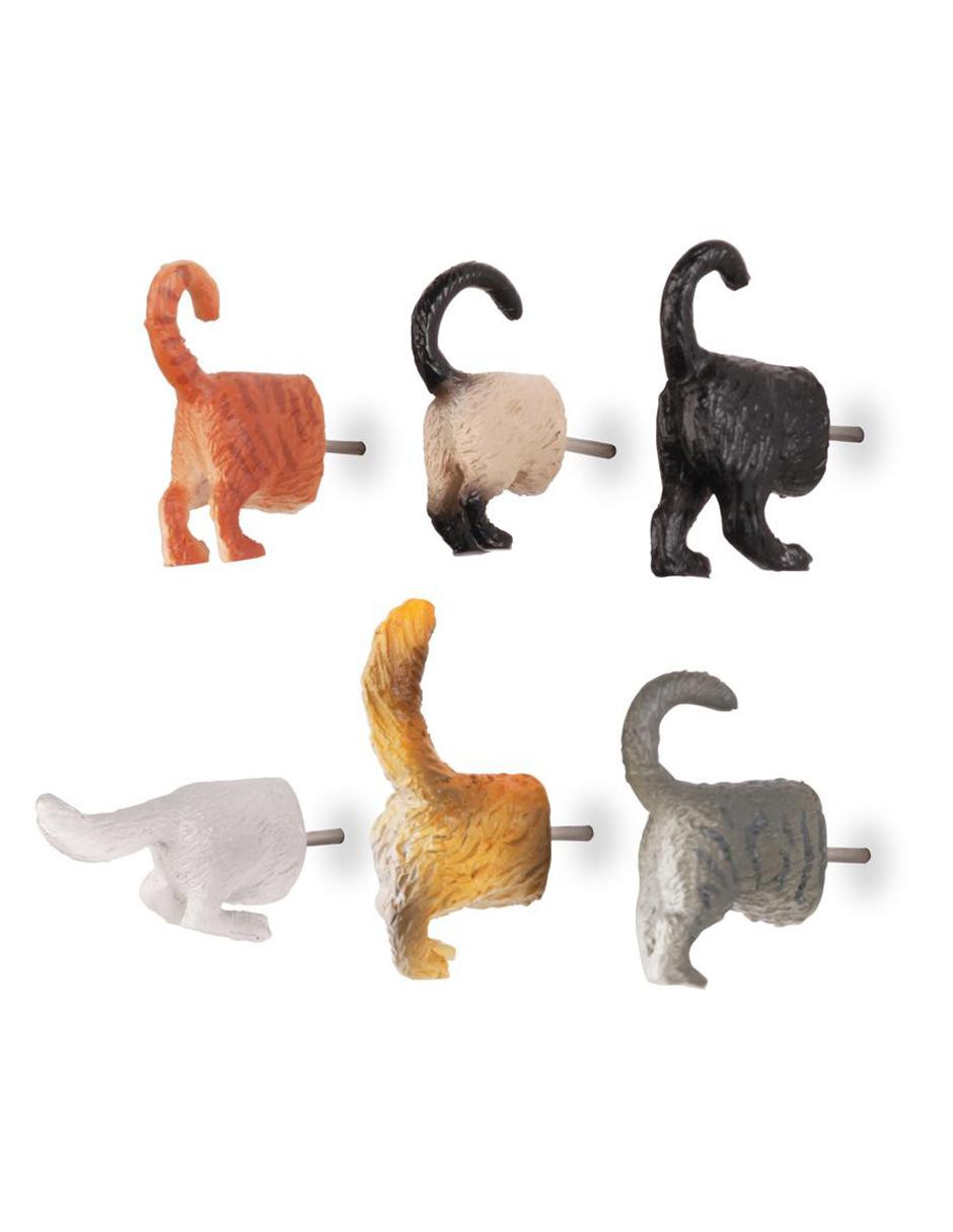Juego de 6 tachuelas con diseño de colitas de gato 2