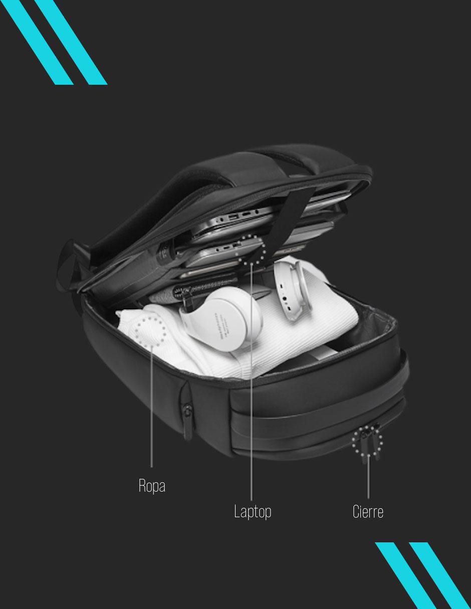 Mochila con portalaptop impermeable unisex 5