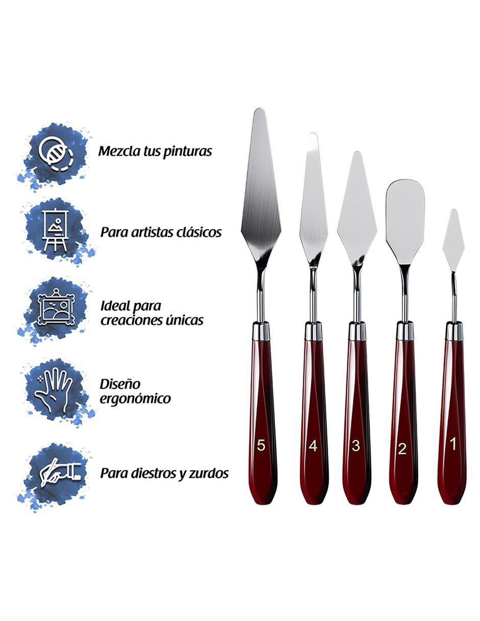 Set espátulas para pintar 5 piezas de acero inoxidable 2
