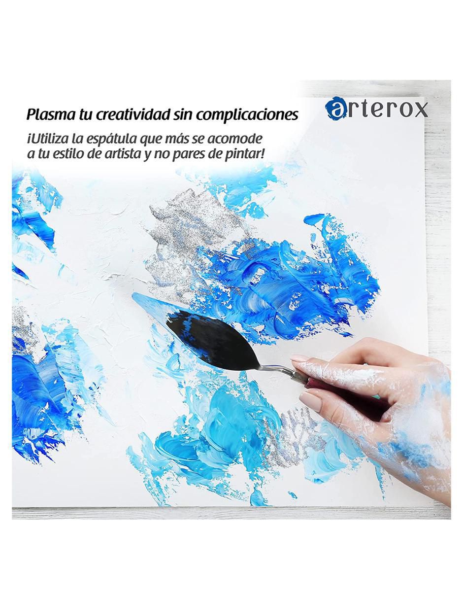 Set espátulas para pintar 5 piezas de acero inoxidable 4