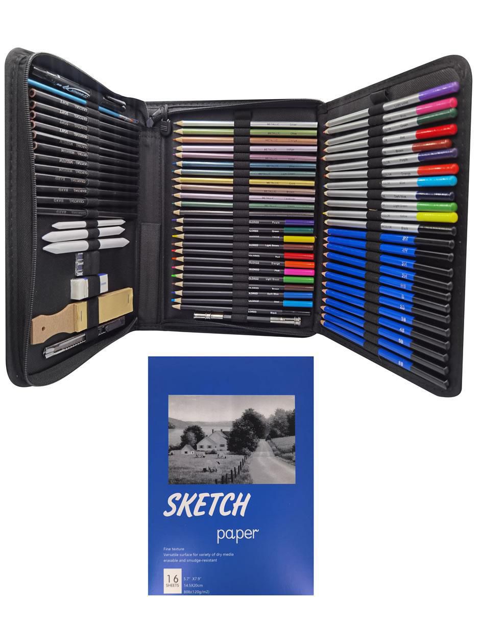 Juego de lápices de dibujo profesional 72 piezas Kit de dibujo/Kit de  diseño/lápiz de dibujo de 72 piezas/estación