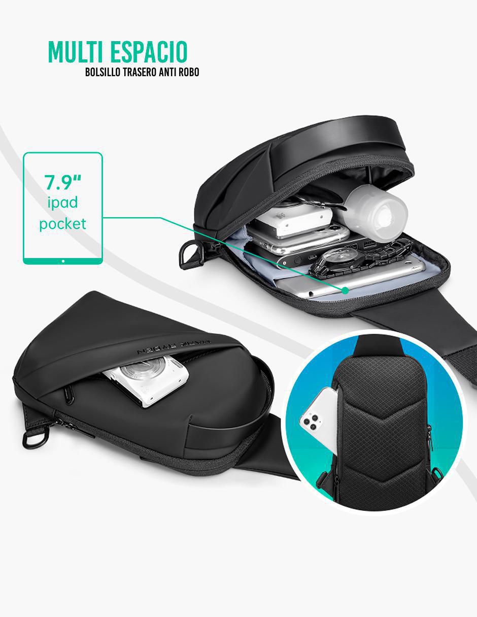Mochila bandolera impermeable unisex 5