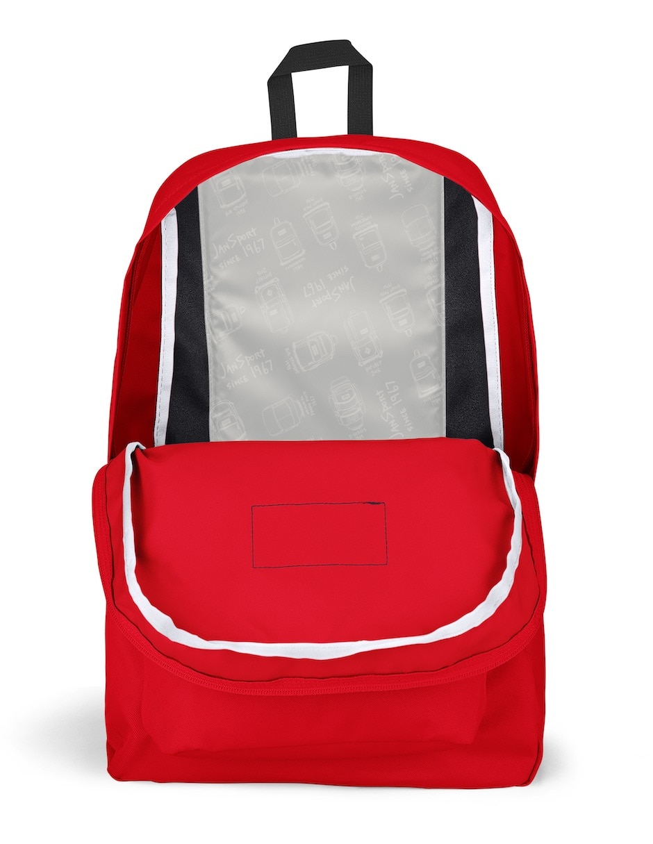 MOCHILA JANSPORT SUPERBREAK MORADO, ROJO
