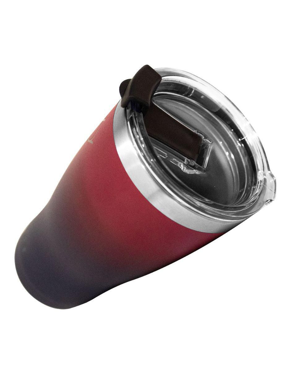 Termo de acero inoxidable con tapa push pull 591 ml 4