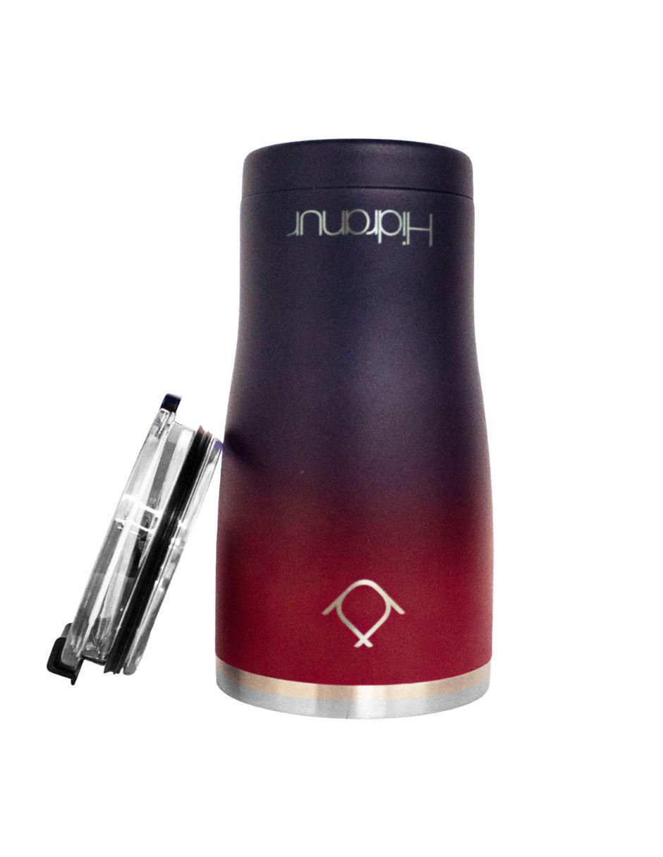 Termo de acero inoxidable con tapa push pull 591 ml 5