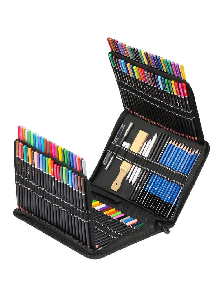 Set de 120 lápices de colores. Fabricados en madera, forma redonda  profesional.