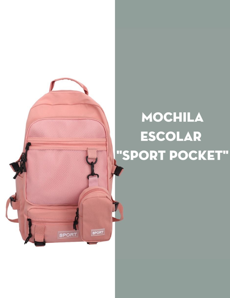"set mochila/mochila" escolar sin licencia mima2 sport pocket. no