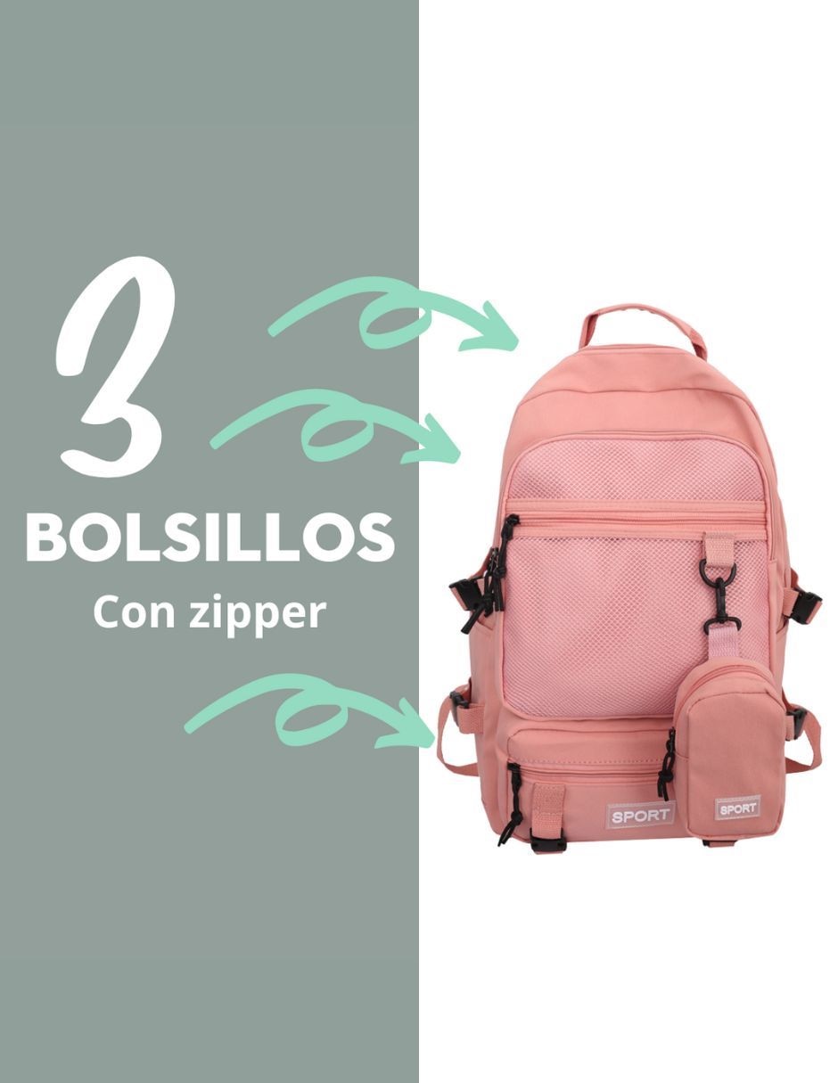 "set mochila/mochila" escolar sin licencia mima2 sport pocket. no