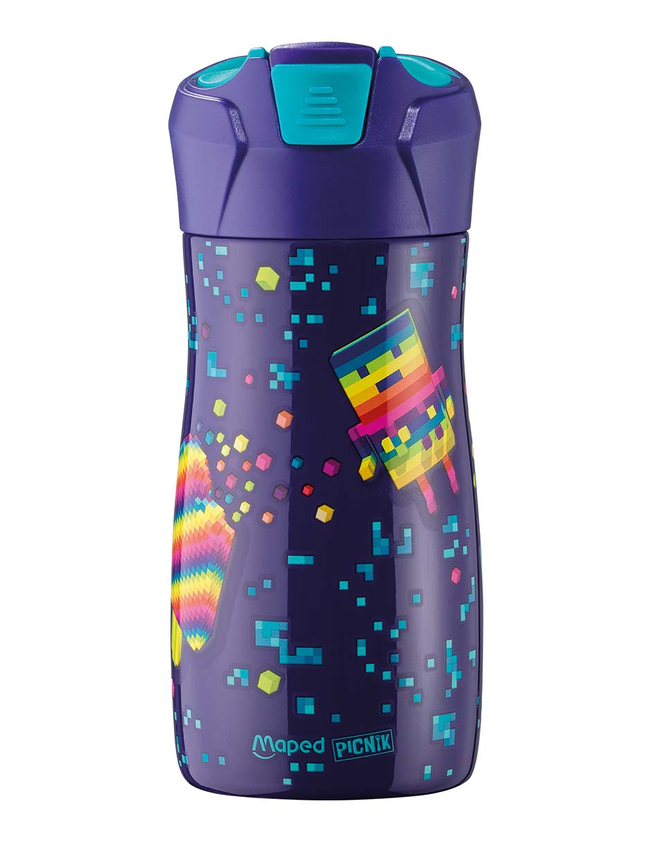 Botella de agua Pixel Party de acero inoxidable