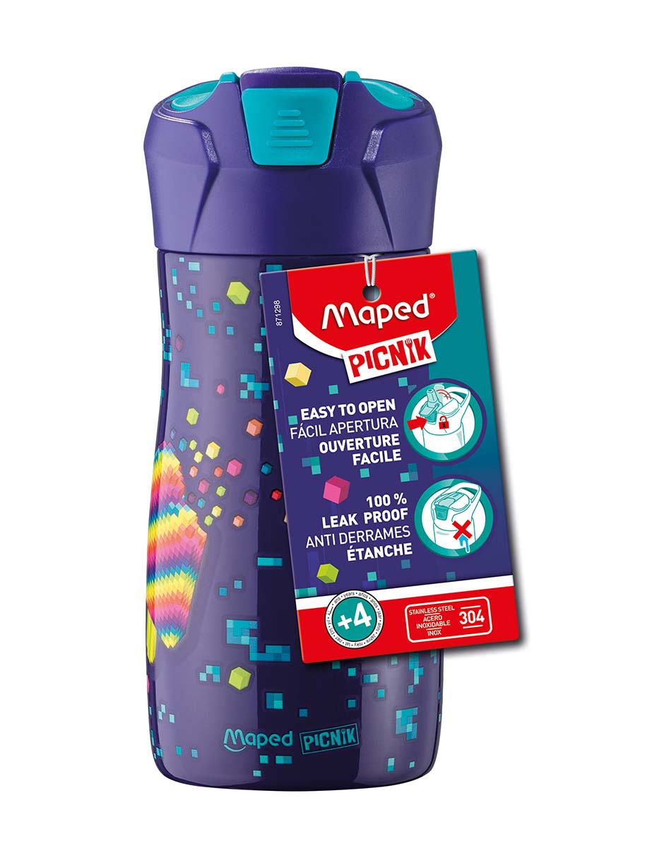 Botella de agua Pixel Party de acero inoxidable 4
