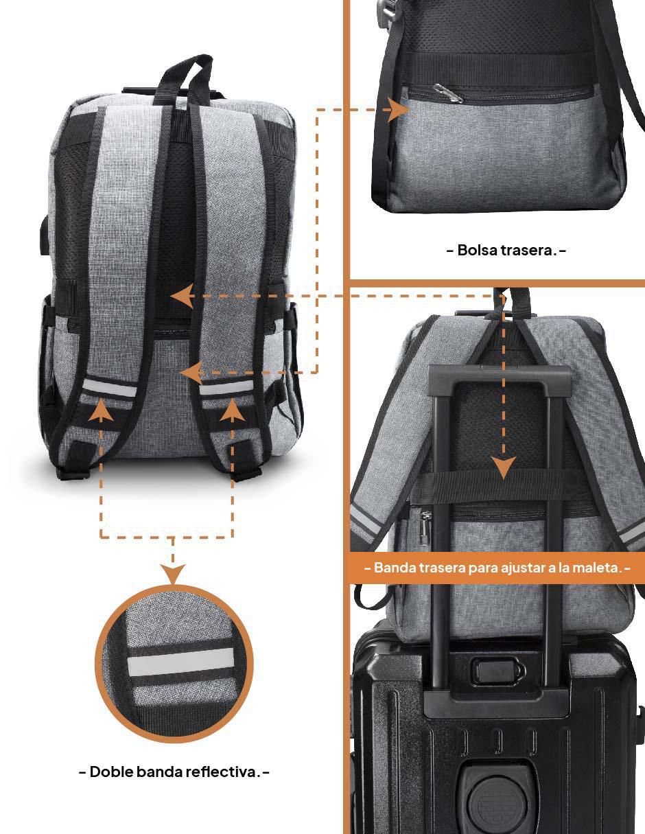Mochila con portalaptop impermeable unisex 9