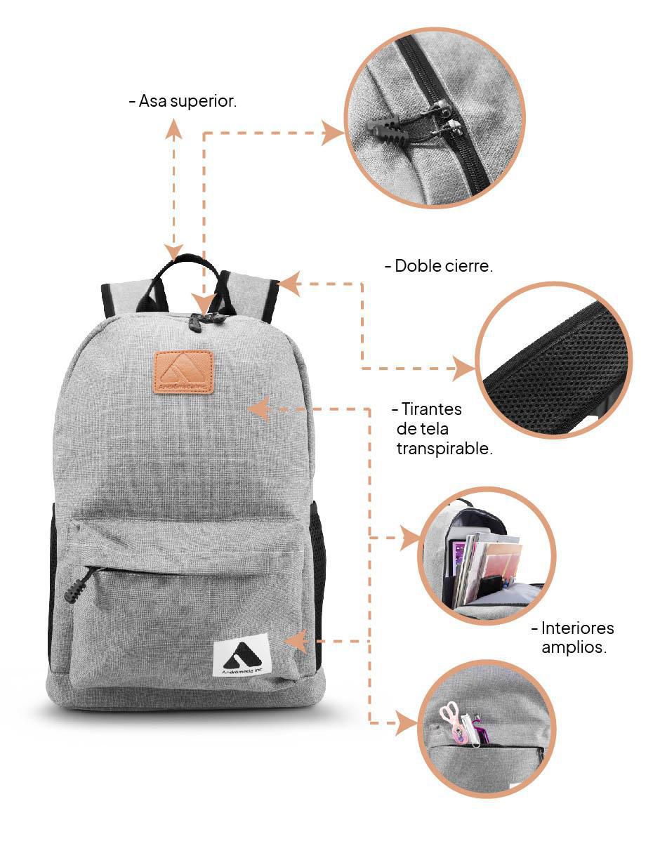 Mochila con portalaptop impermeable unisex 6