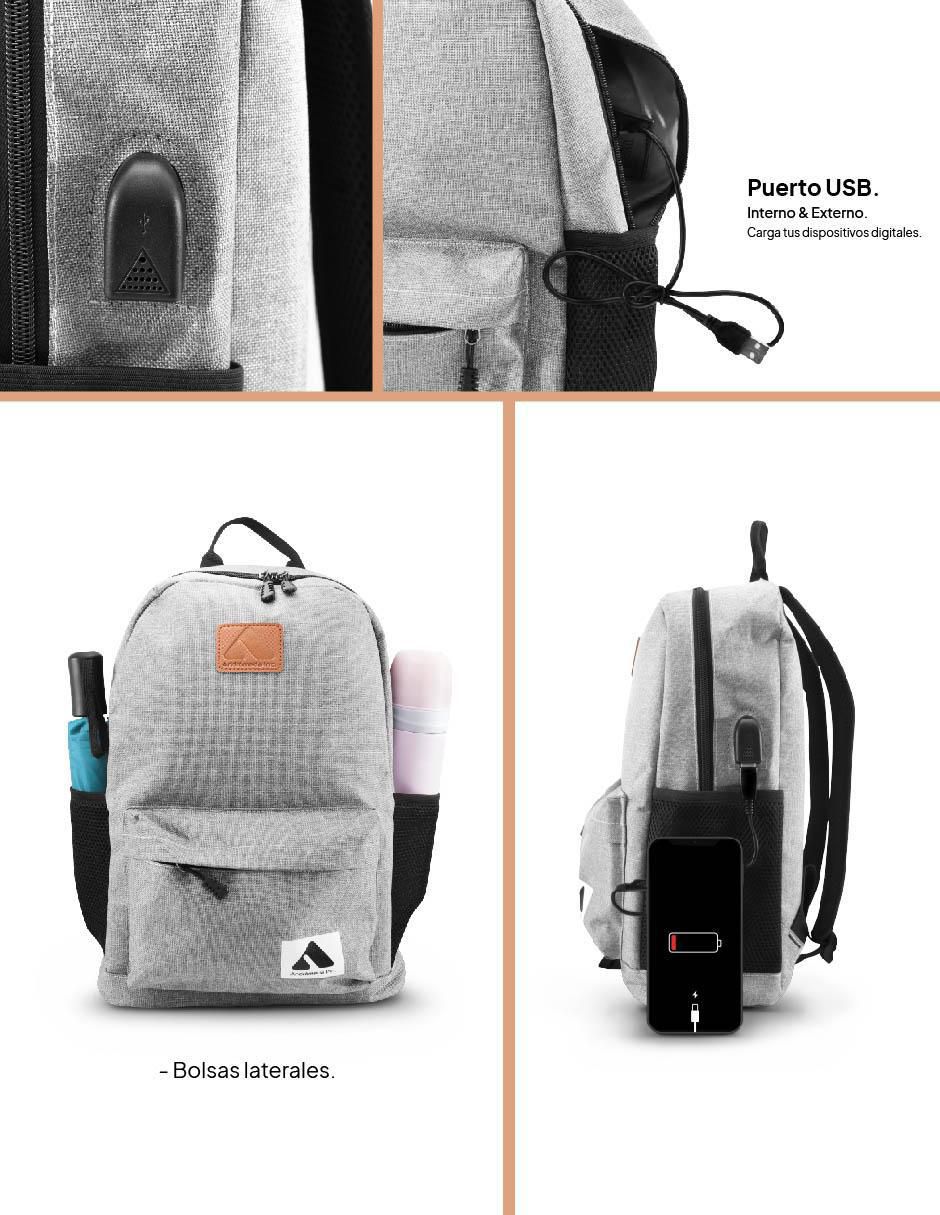 Mochila con portalaptop impermeable unisex 7