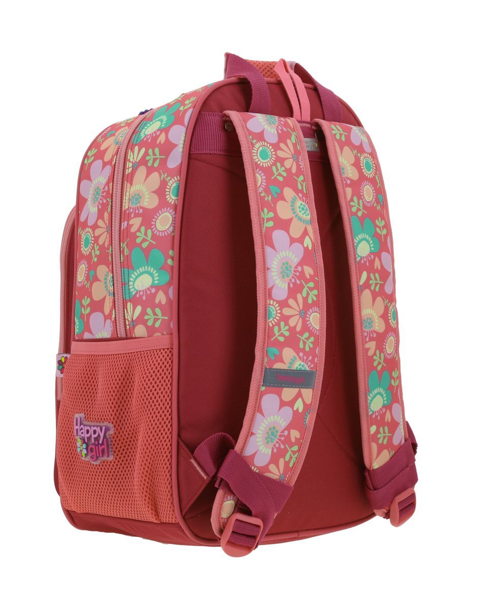 Mochila escolar Happy Girl Floris unisex 3