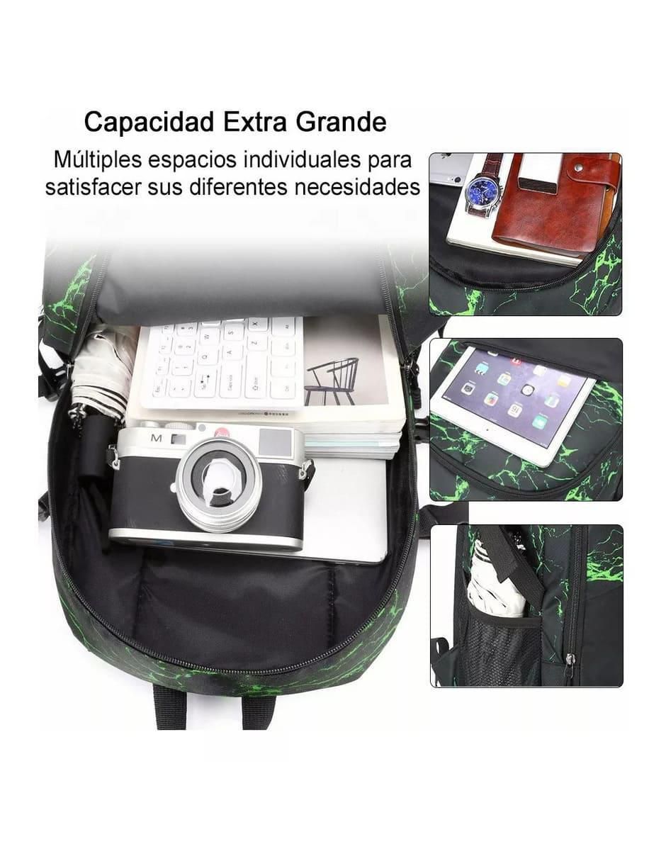 Set mochila escolar impermeable unisex 6
