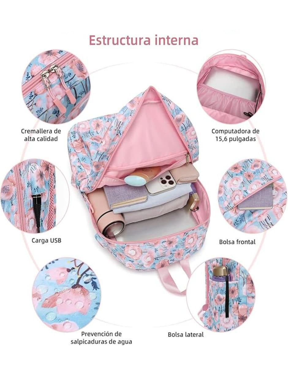 Set mochila escolar impermeable unisex 2