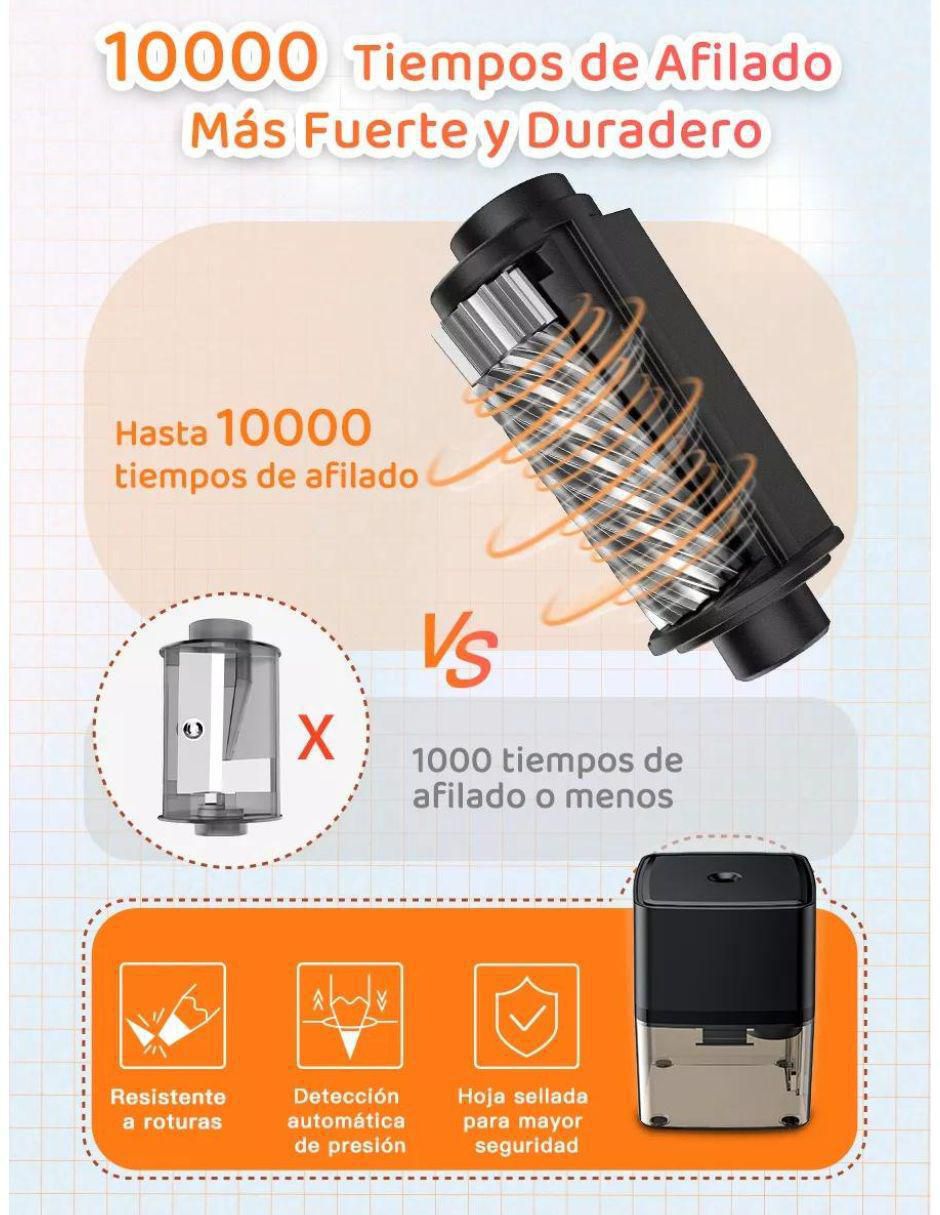 Sacapuntas eléctrico de plástico 2