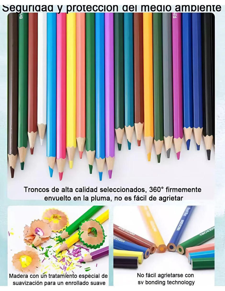 Set lápiz de color redondo 50 piezas 3