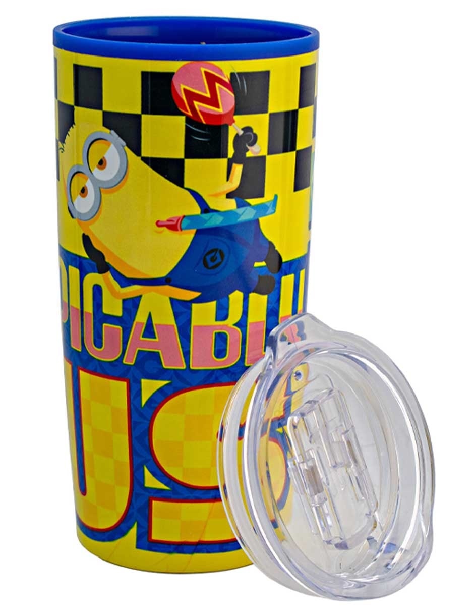 Termo de acero inoxidable Minions con tapa a presión 450 ml 4