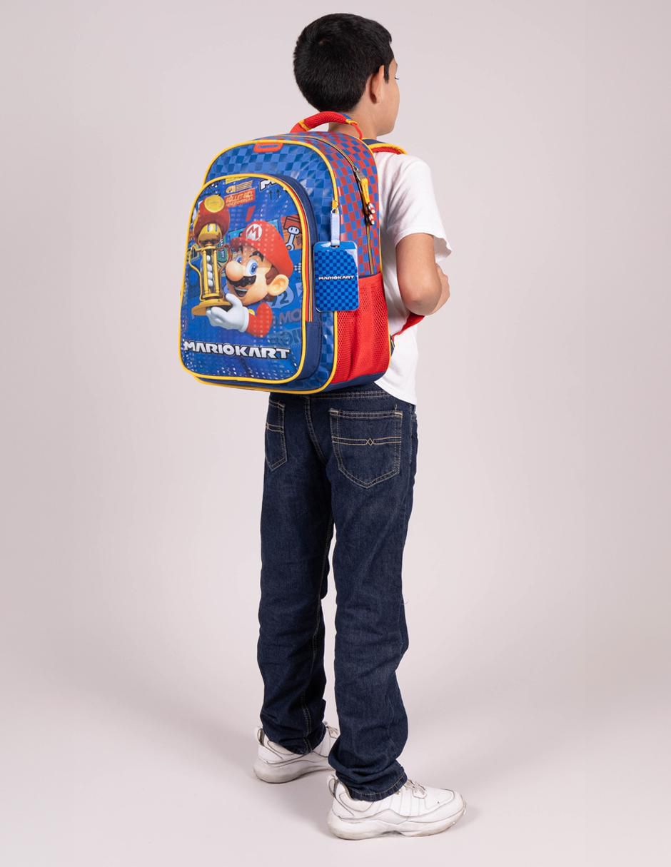 Mochila escolar Mario Bros Veloz unisex 8