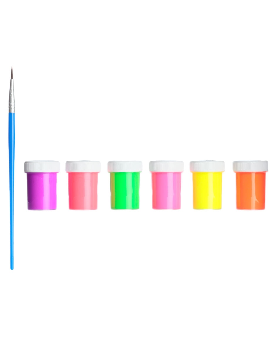Set de pinturas acrílicas Neón 7 piezas