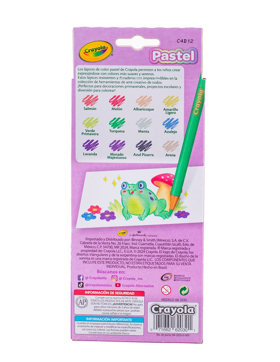 Lápiz de color Pastel redondo 12 piezas 2