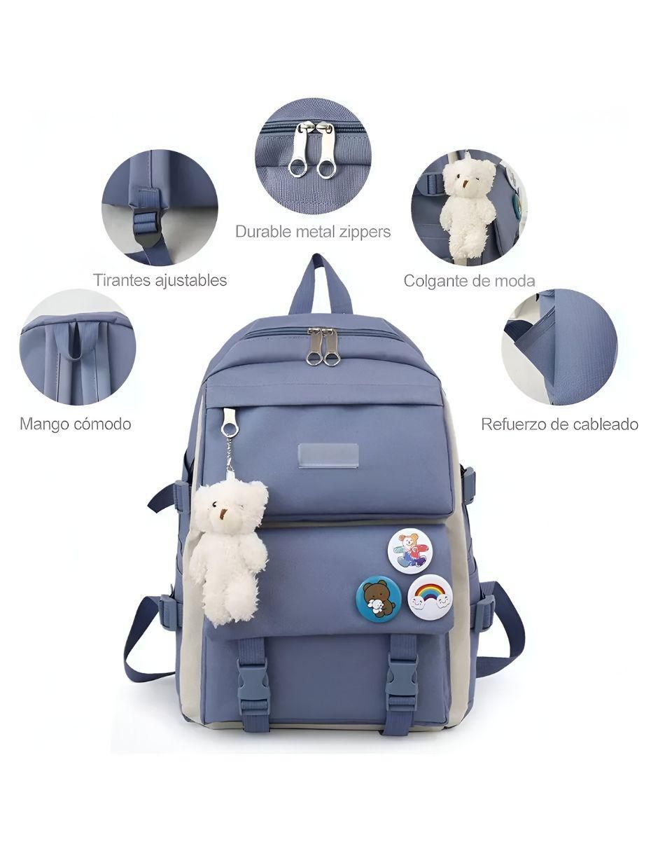 Set mochila escolar Schoolfashion impermeable unisex 2