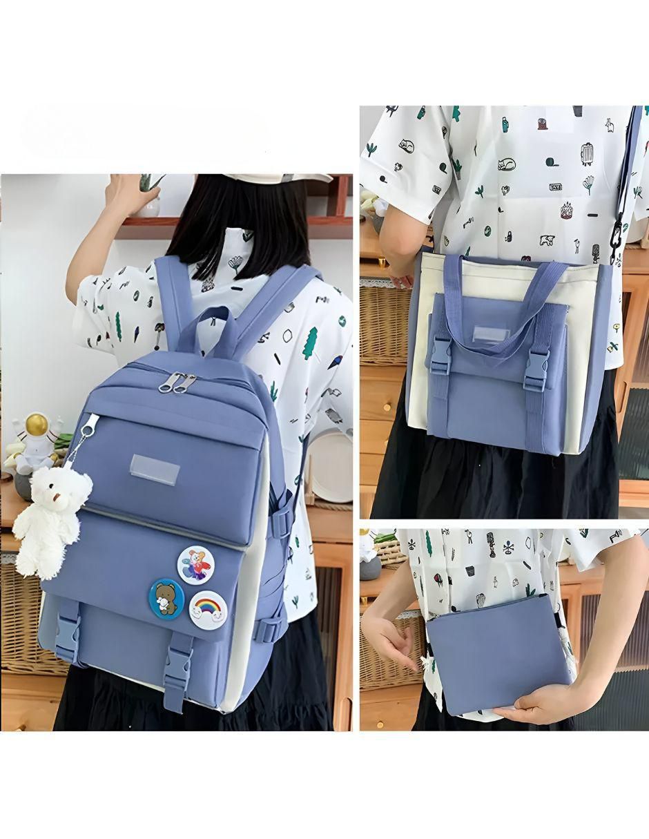 Set mochila escolar Schoolfashion impermeable unisex 4