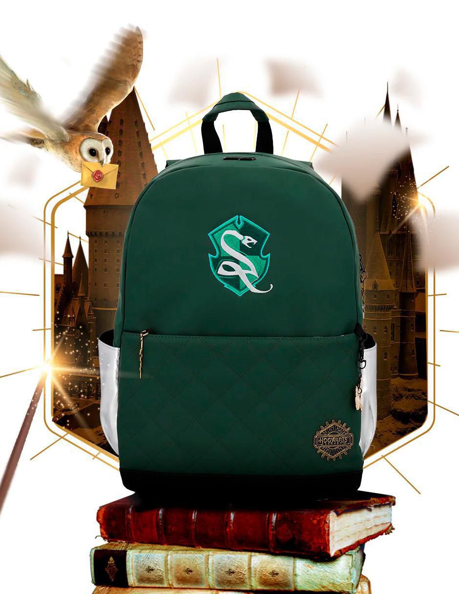 Mochila escolar Slytherin Hogwarts Legacy unisex 10