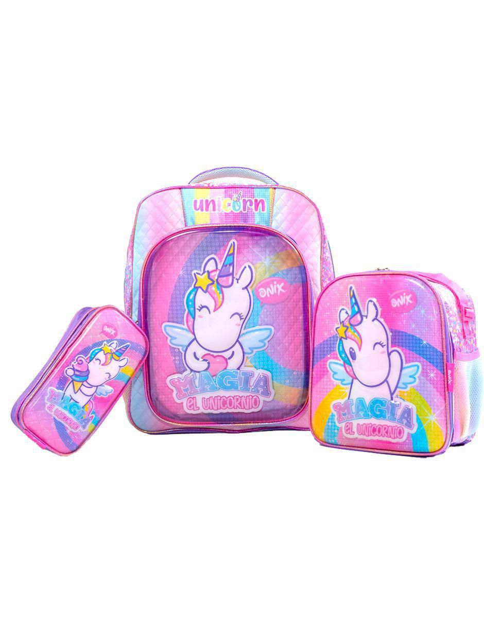 Set mochila escolar Unicornio Magia El Unicornio unisex Set mochila escolar Unicornio Magia El Unicornio unisex