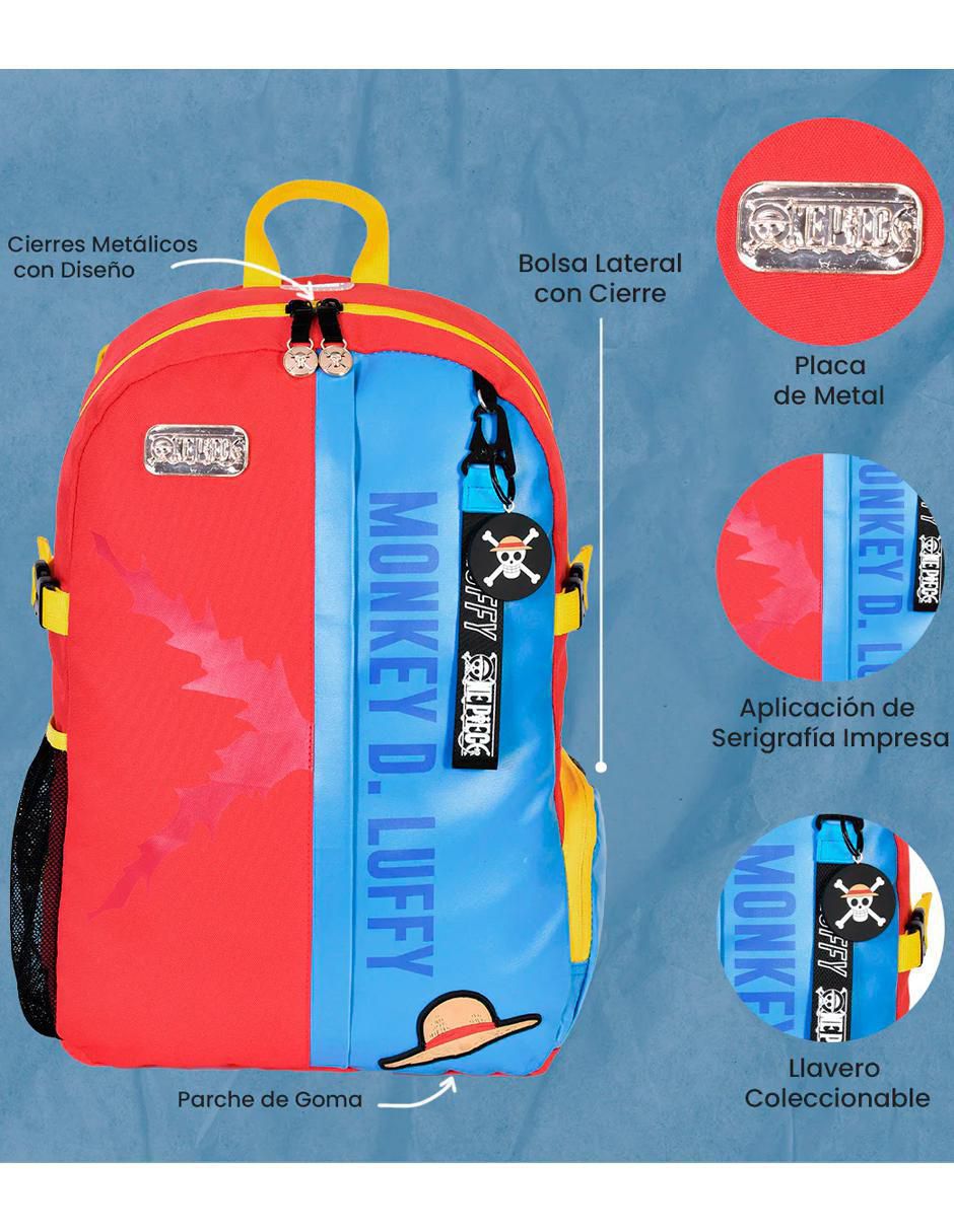 Mochila escolar Monkey D. Luffy One Piece unisex 7
