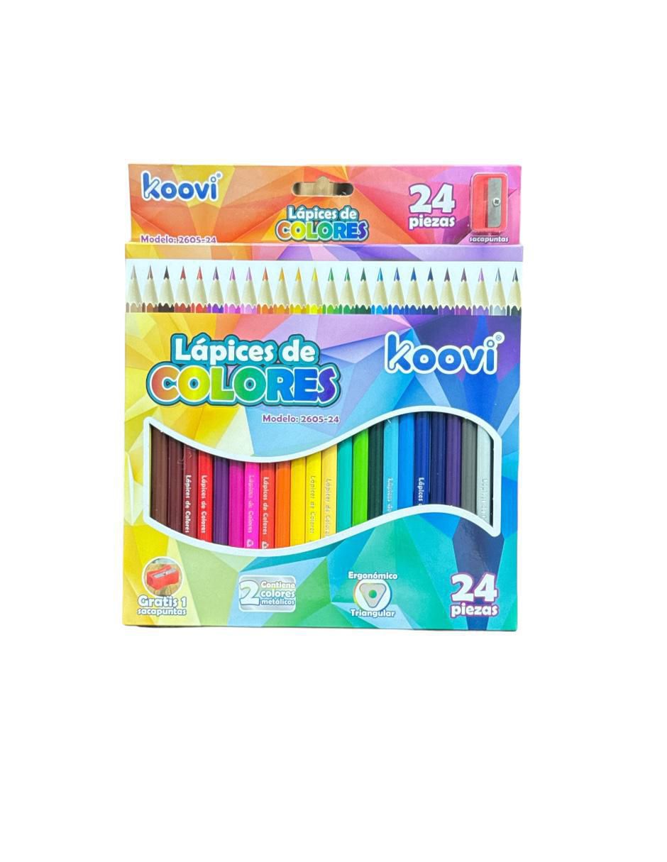 Lápiz de color triangular 24 piezas