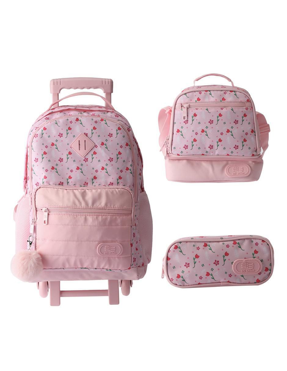 Set mochila escolar Flores unisex