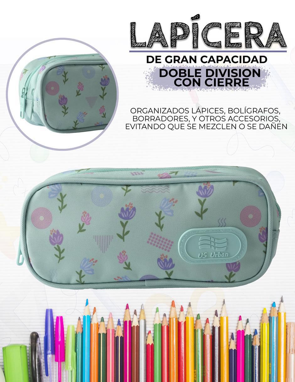 Set mochila escolar Flores unisex 5
