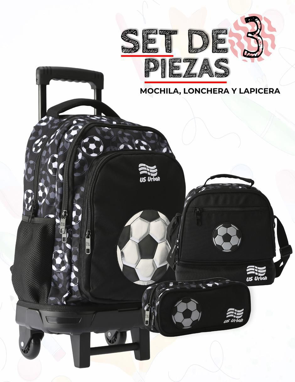 Set mochila escolar Futbol unisex 3