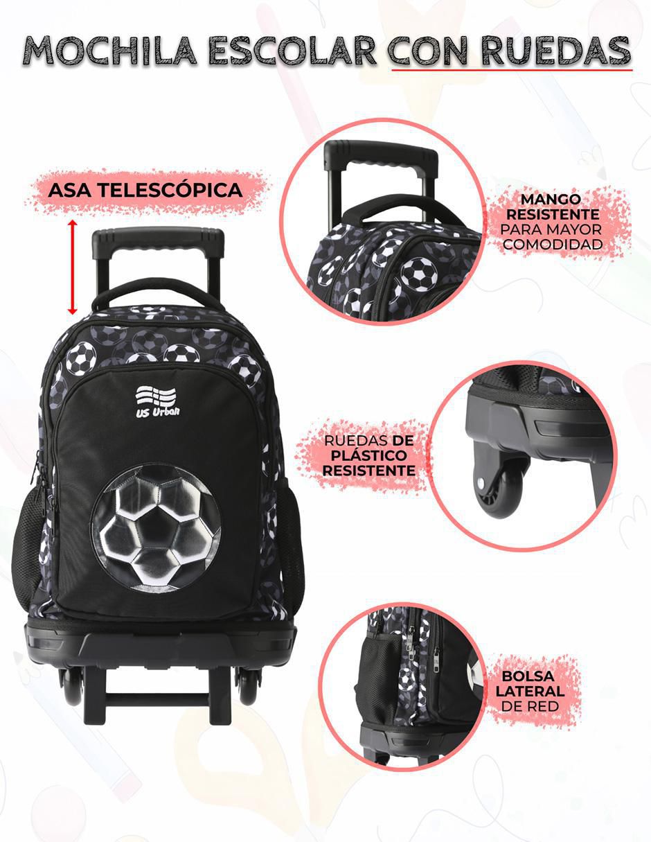 Set mochila escolar Futbol unisex 4
