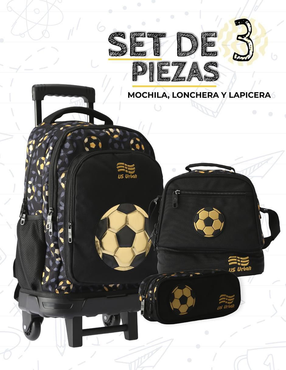 Set mochila escolar Futbol unisex 3