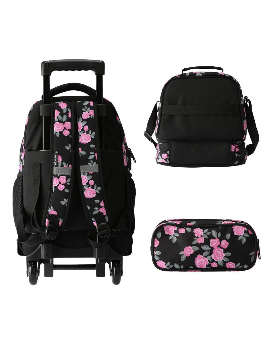 Set mochila escolar Flores unisex 2