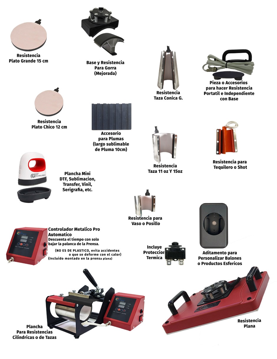 Kit prensa de calor para sublimar 2