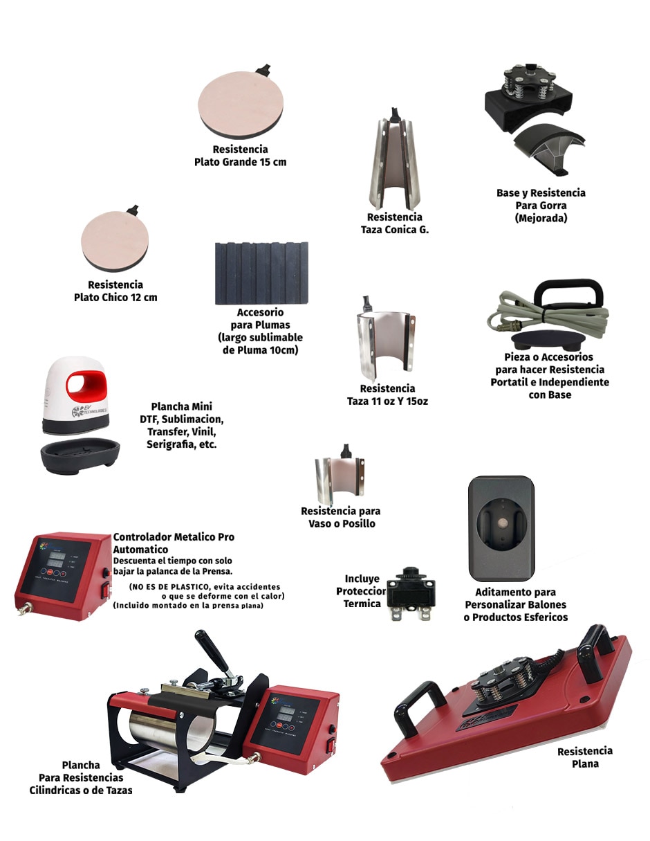Kit prensa de calor para sublimar 2