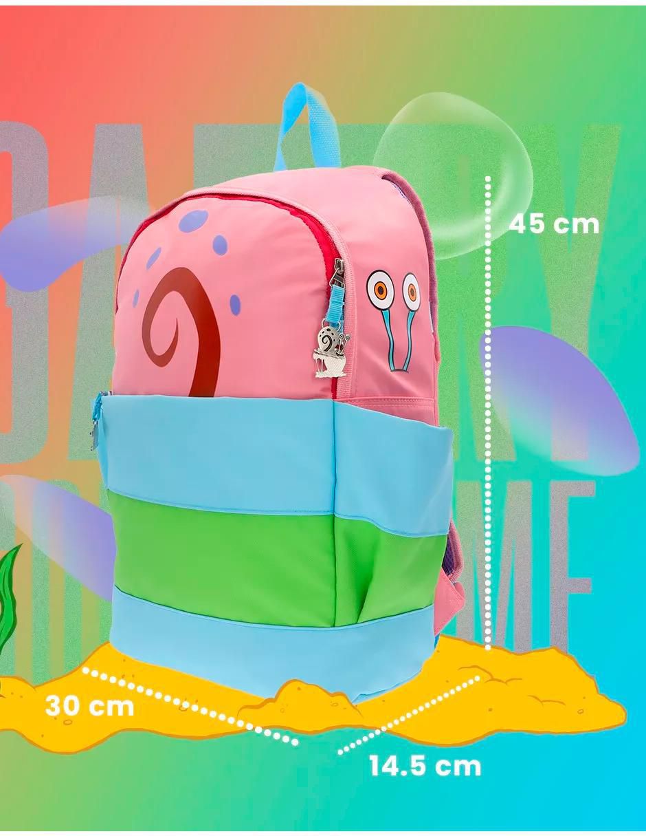 Mochila escolar Gary Bob Esponja unisex 7