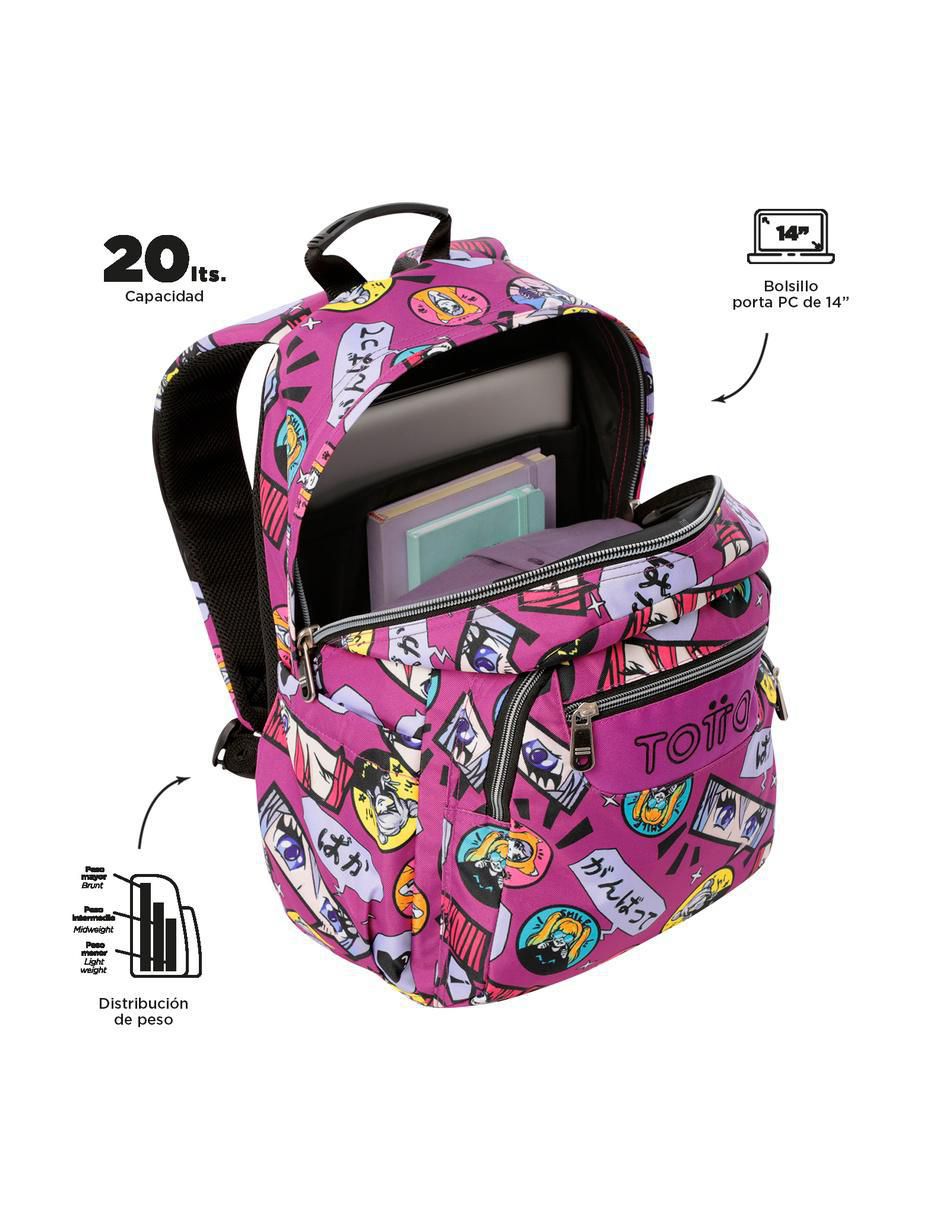 Mochila escolar Acuarela para niña 4