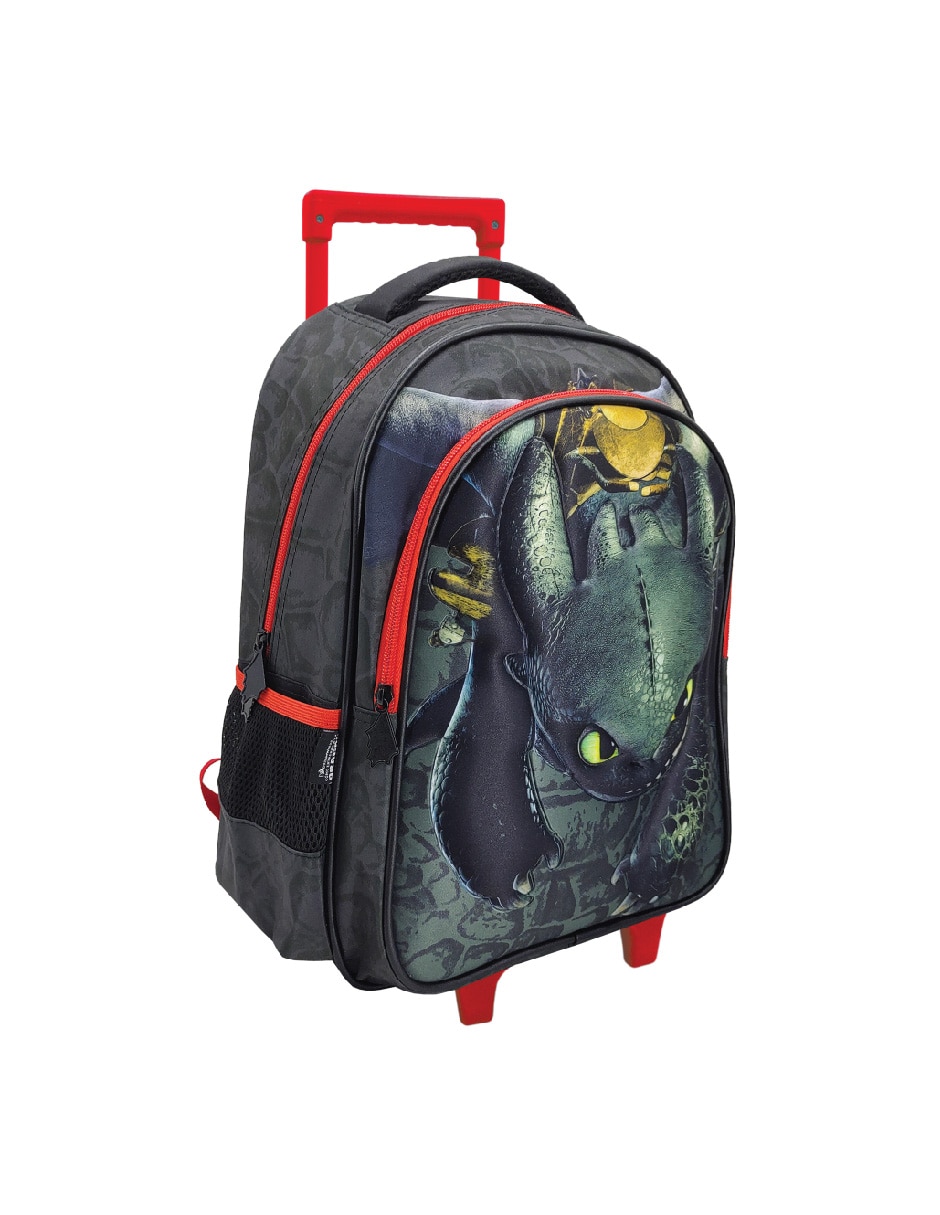 "set mochila/mochila" escolar cómo entrenar a tu dragón night fury con ruedas no "para" unisex 3