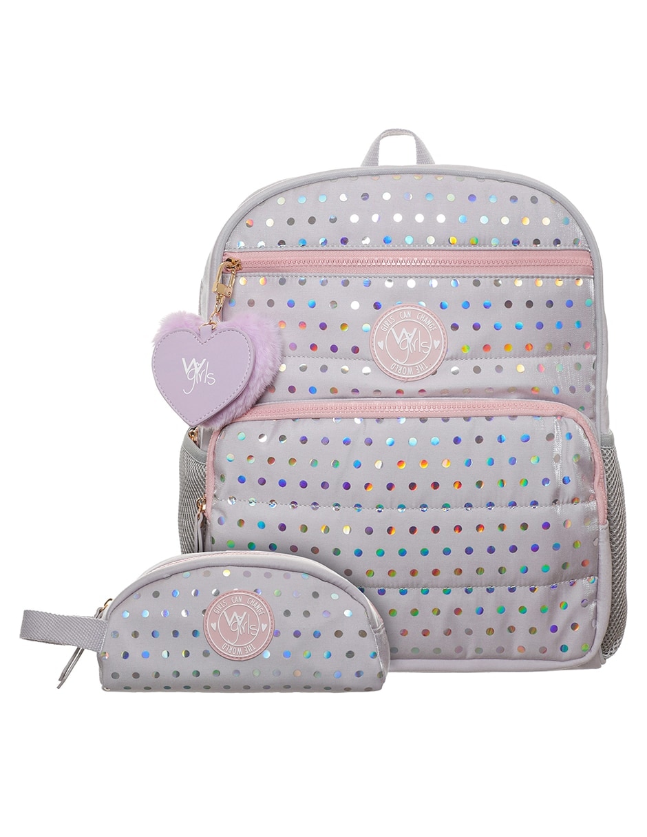 MOCHILA BTS WGIRLS, PLATEADO