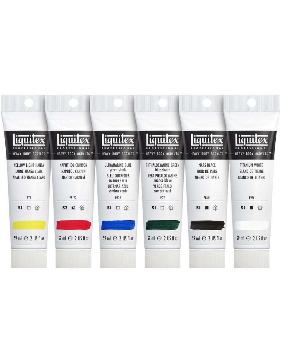 Set de pinturas acrílicas Heavy Body 6 piezas Set de pinturas acrílicas Heavy Body 6 piezas